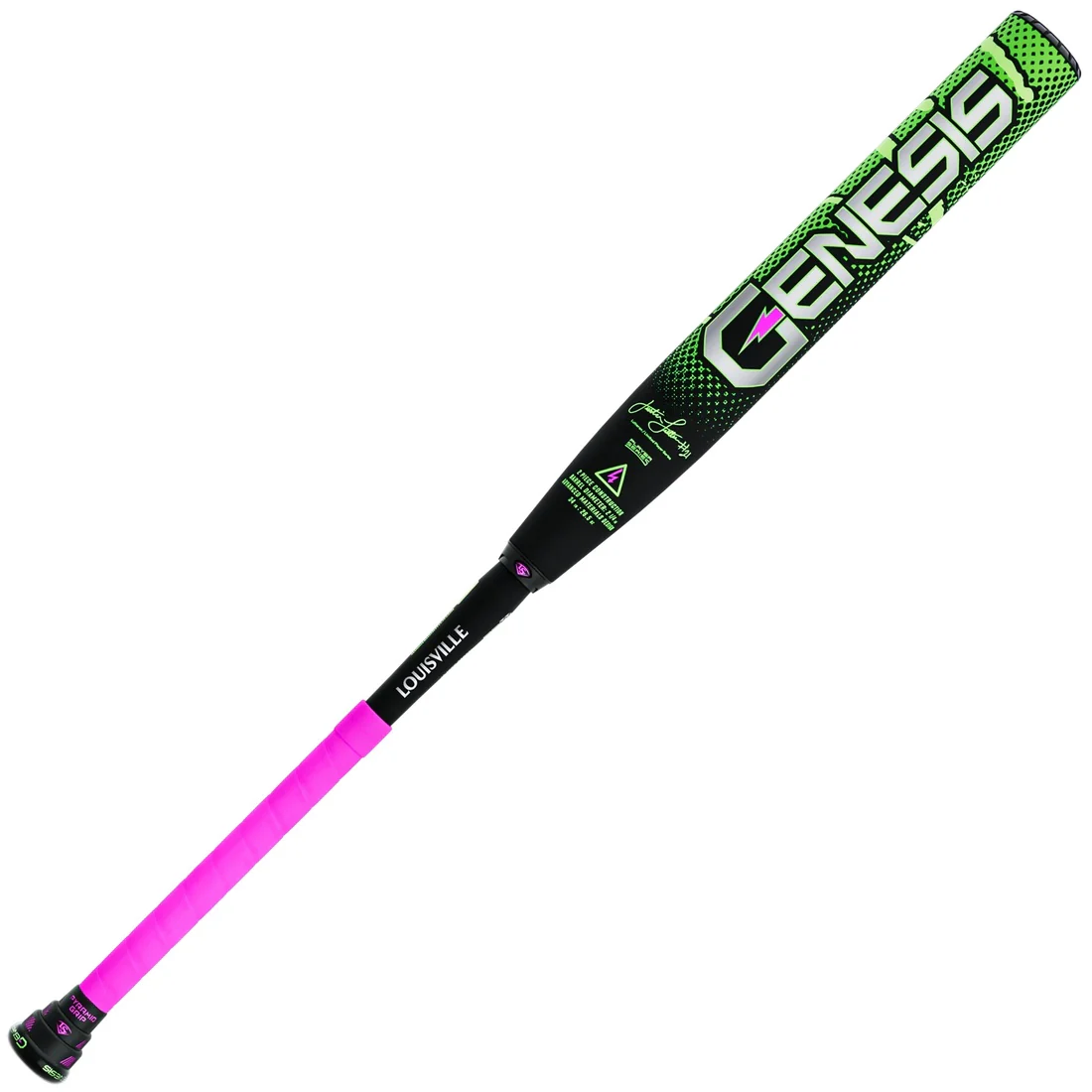 Louisville Genesis Justin Lutheran 2-Piece Power Load Slo-Pitch Bat - Image 2