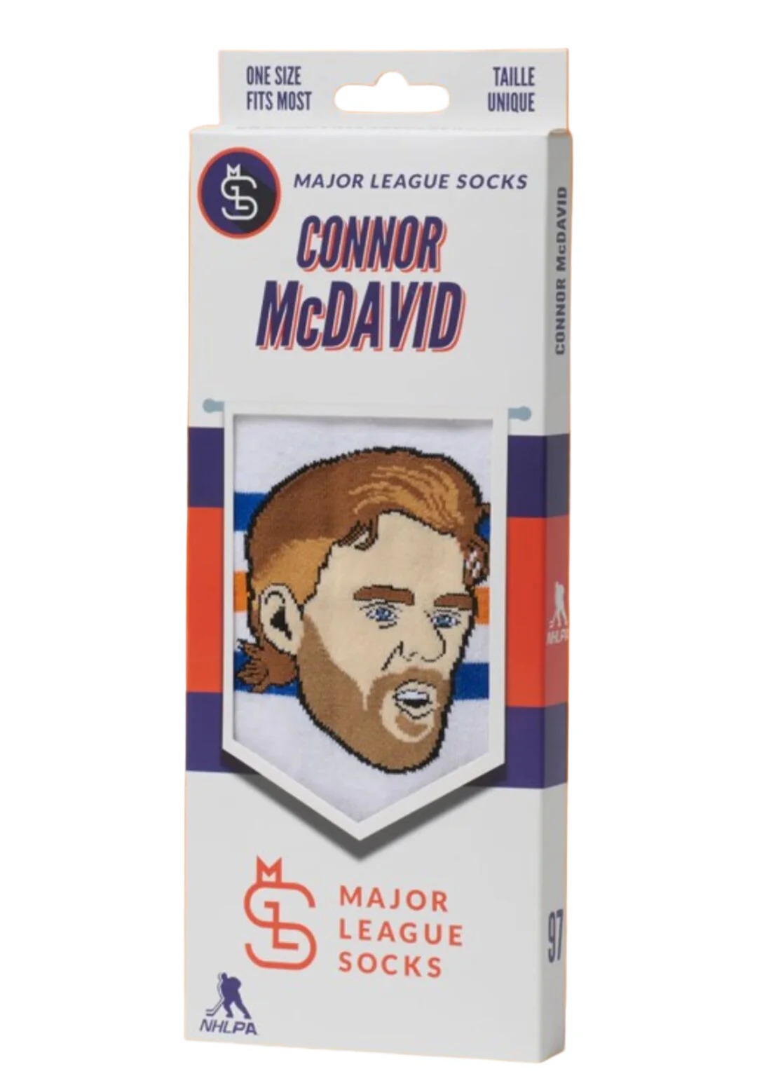Major League Socks Connor McDavid White Sock - Image 2