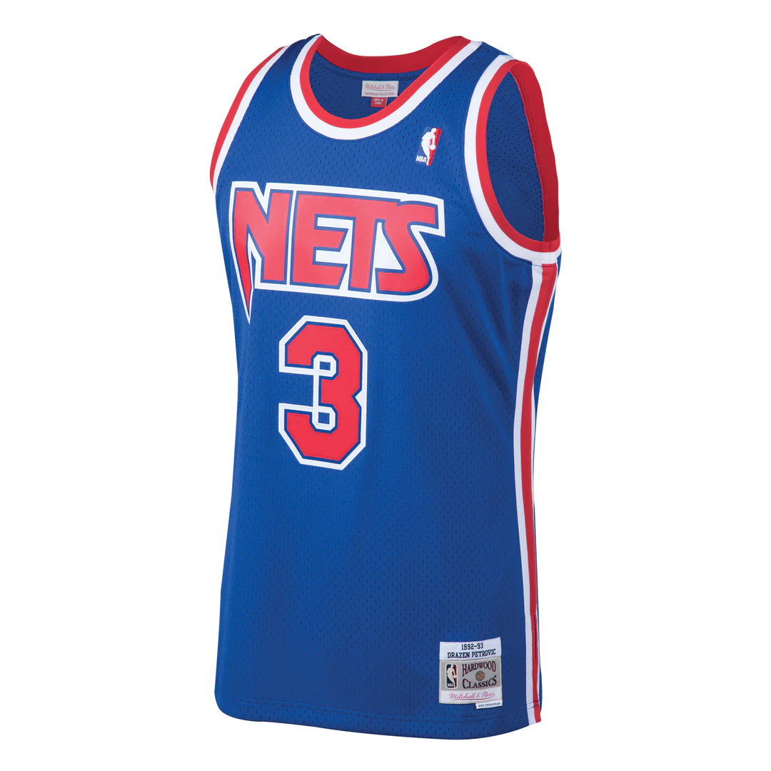 Mitchell & Ness Men's NBA New Jersey Nets Drazen Petrovic Swingman Jersey - Image 2