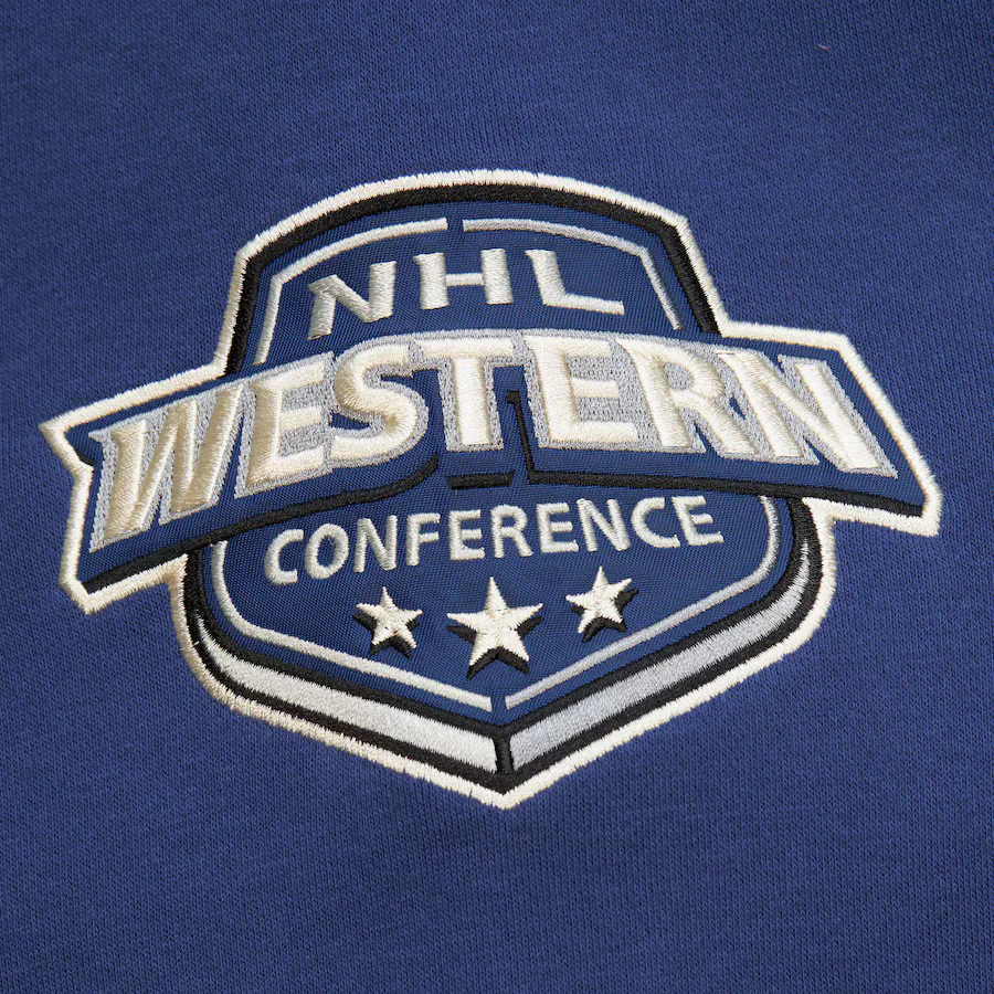 Mitchell & Ness Men's NHL Edmonton Oilers Heritage Laced Crew Sweatshirt - Image 3