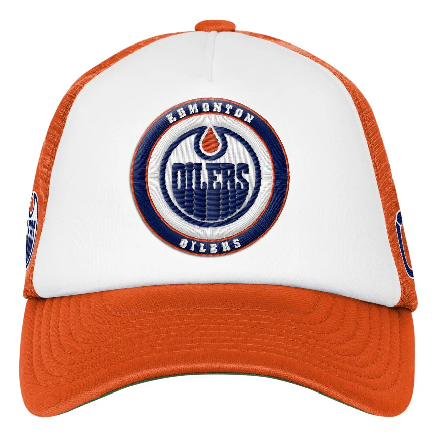 Mitchell & Ness Youth Edmonton Oilers Mascot Trucker Hat - Image 4