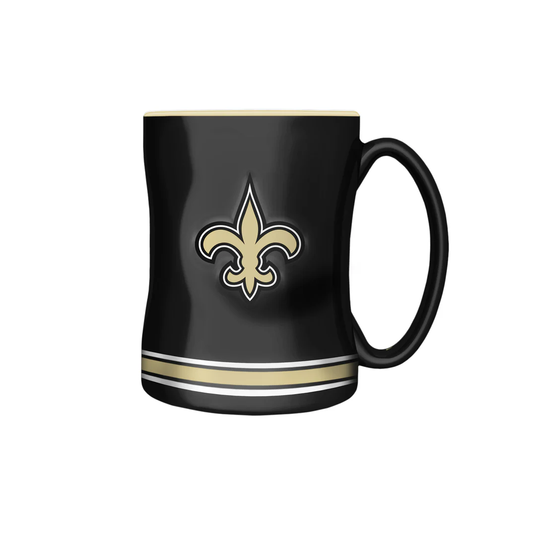 The Sports Vault NFL New Orleans Saints 14oz Sculpted Mug - Image 3