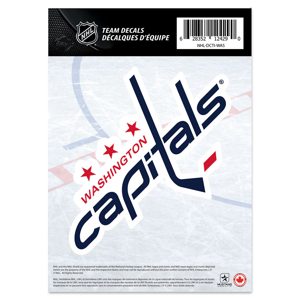Mustang NHL Washington Capitals 5 X 7 Team Crest Decal