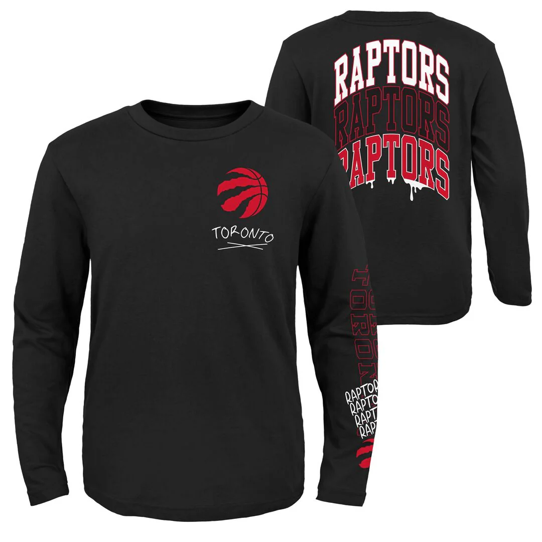 NBA Branded Youth Toronto Raptors Team Drip L/S T-Shirt - Image 3