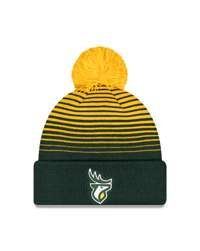 New Era Men's CFL Edmonton Elks Sideline Dash '24 Cuffed Pom Knit Toque