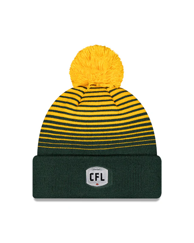 New Era Men's CFL Edmonton Elks Sideline Dash '24 Cuffed Pom Knit Toque - Image 2