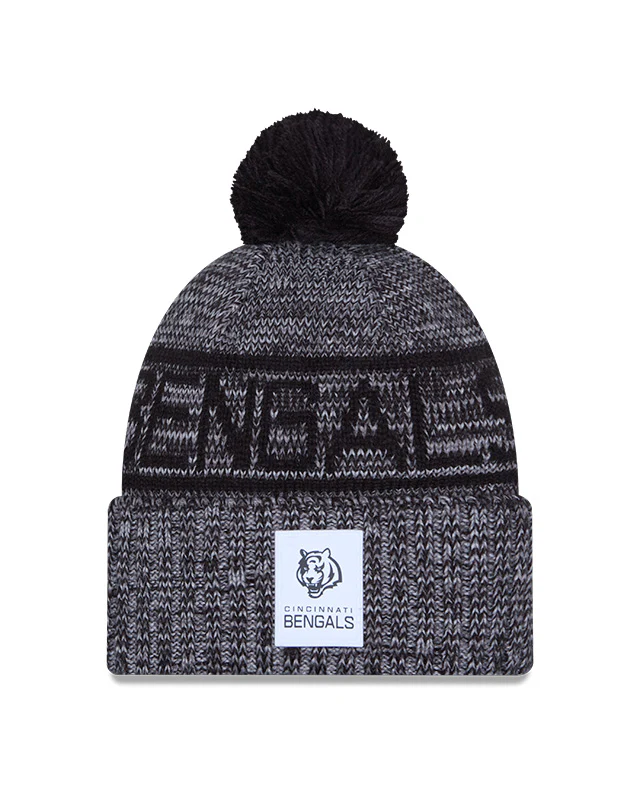 New Era Men's NFL Cincinnati Bengals Sideline '25 Sport Pom Knit Toque