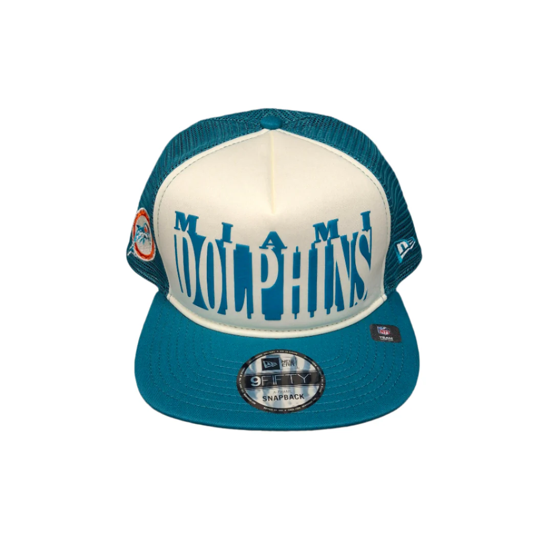 New Era Men's NFL Miami Dolphins '25 950 A-Frame Team Cutout Hat - Image 2