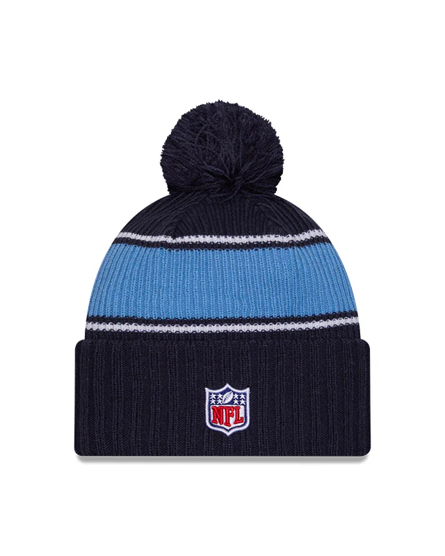 New Era Men's NFL Tennessee Titans Sideline 24 Sport Pom Knit Toque - Image 2