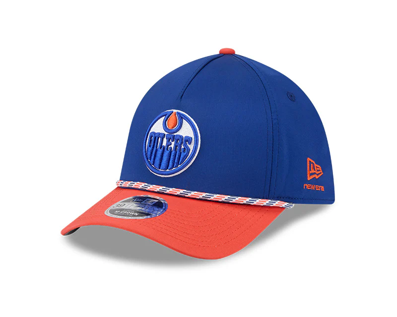 New Era Men's NHL Edmonton Oilers 3930 M-Crown A-Frame Rope Hat