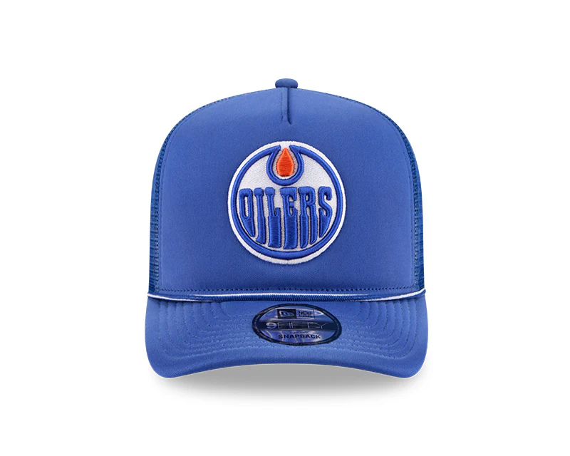 New Era Men's NHL Edmonton Oilers 950 A-Frame Worn Hat - Image 3