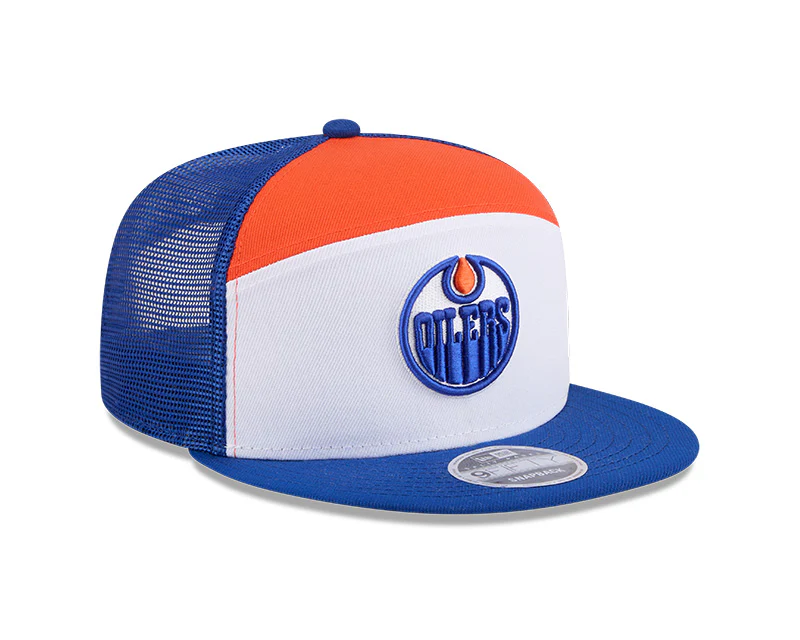 New Era Men's NHL Edmonton Oilers 950 Split Panel Block Hat - Image 2