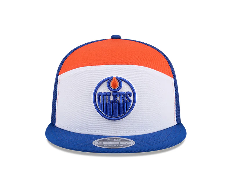 New Era Men's NHL Edmonton Oilers 950 Split Panel Block Hat - Image 3
