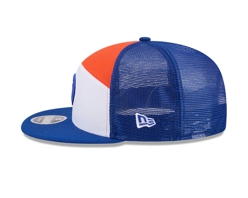 New Era Men's NHL Edmonton Oilers 950 Split Panel Block Hat - Image 5