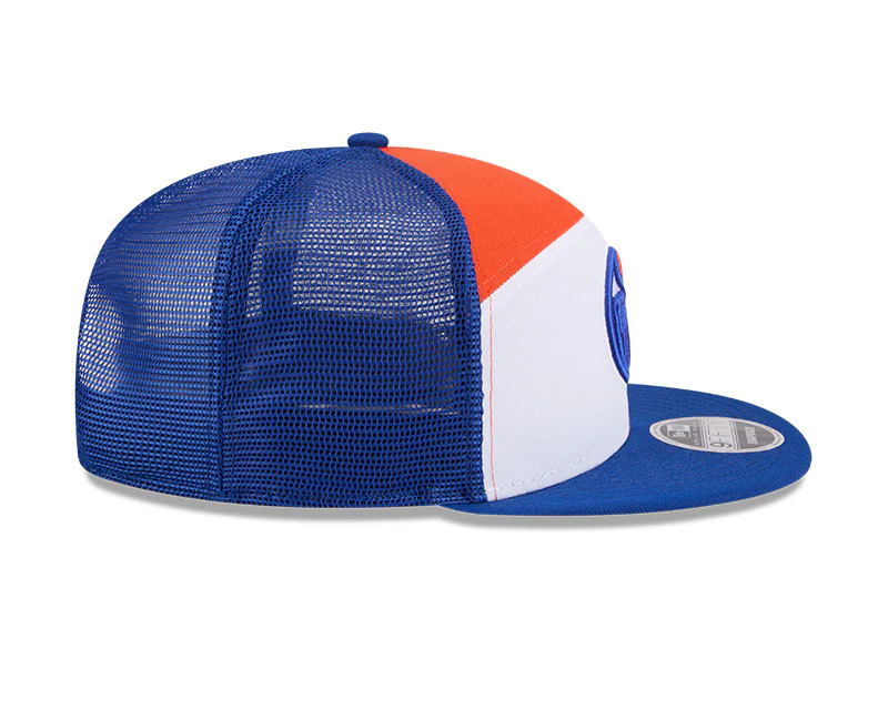 New Era Men's NHL Edmonton Oilers 950 Split Panel Block Hat - Image 6