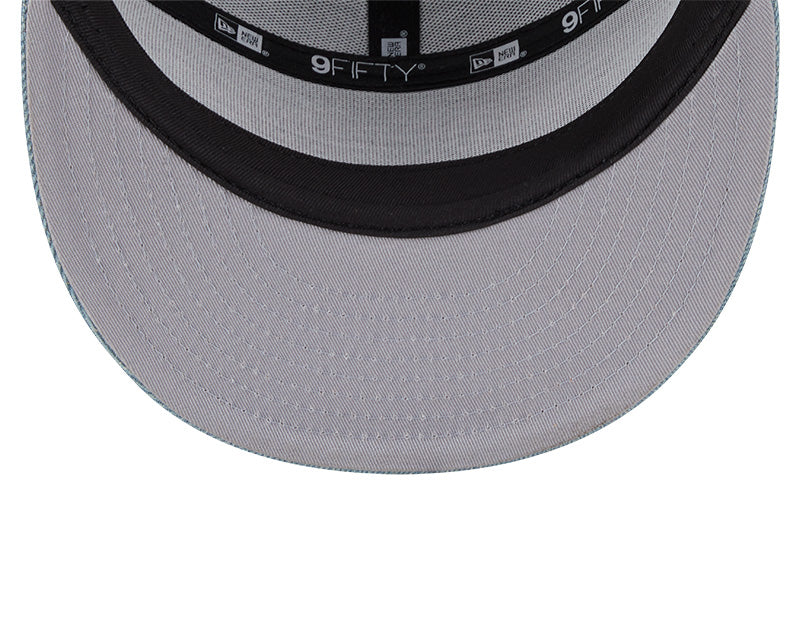 New Era Men's NHL Edmonton Oilers 950 Split Panel Denim Hat - Image 5