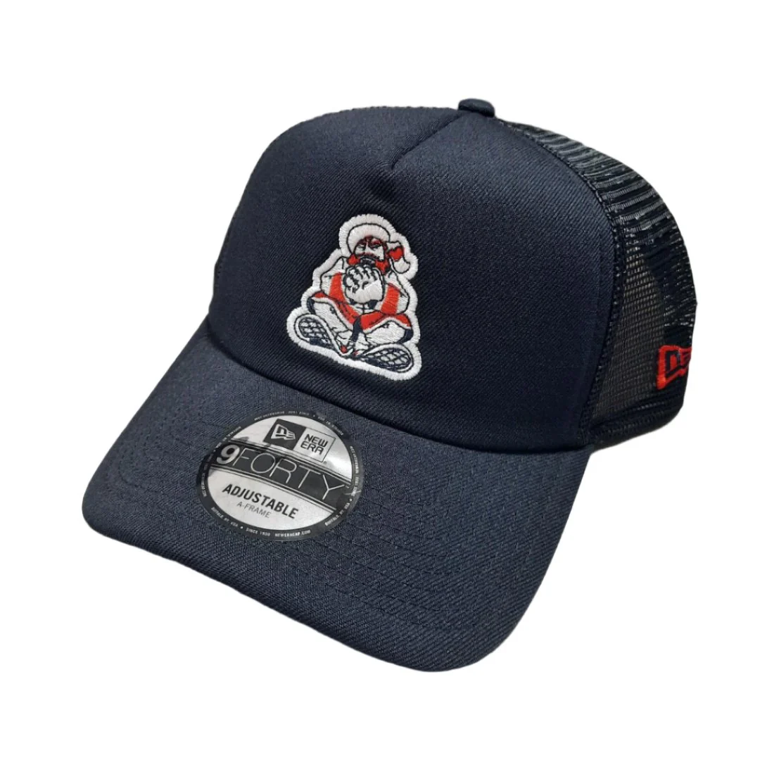 New Era Men's PCL Trappers Custom A-Frame Trucker Cap Navy