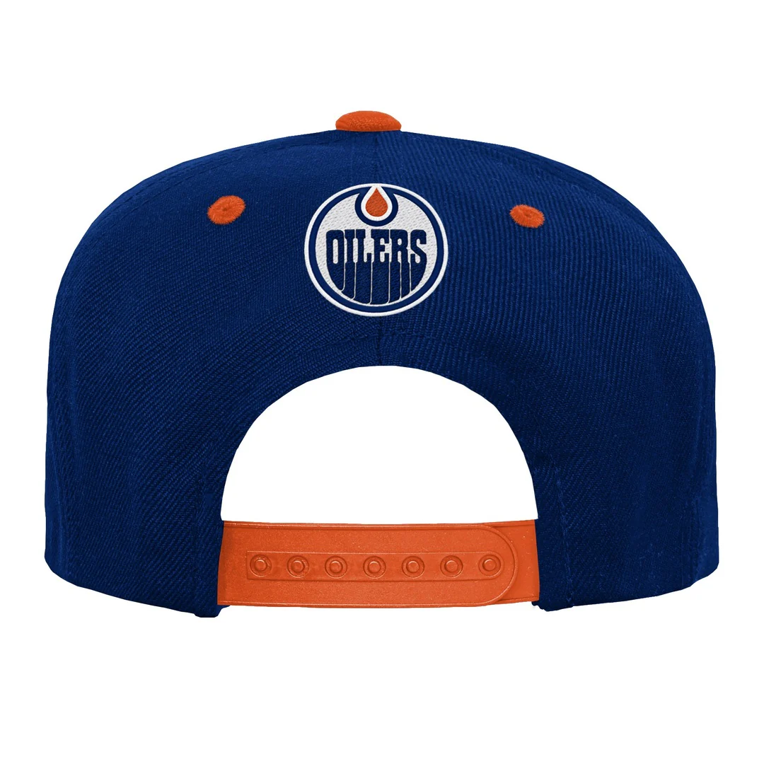 NHL Branded Child Edmonton Oilers Deadstock BF FB SB Hat Blue - Image 2