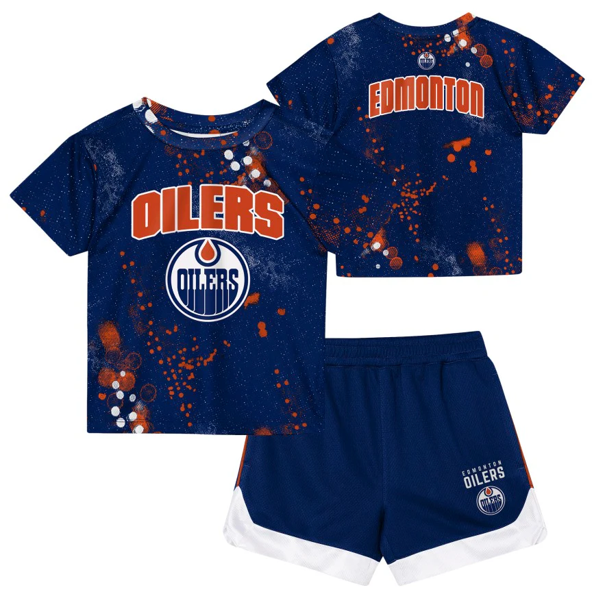 NHL Branded Infant Edmonton Oilers Home Plate T-Shirt & Short Set
