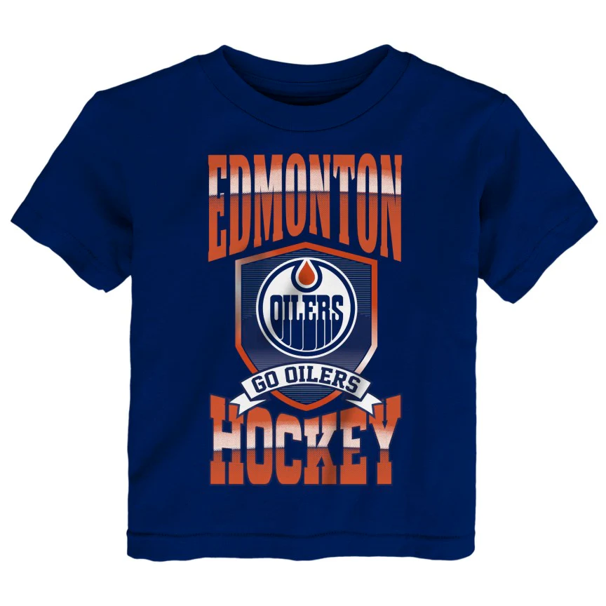 NHL Branded Toddler Edmonton Oilers Big Shield T-Shirt