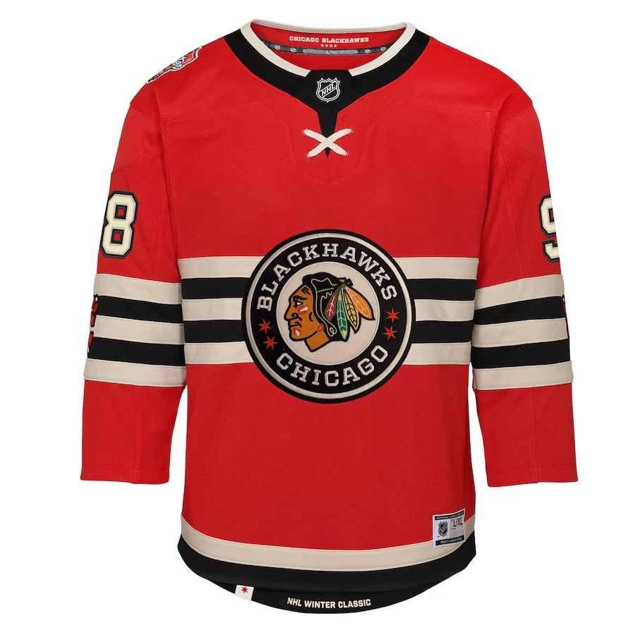 NHL Branded Youth Chicago Blackhawks Connor Bedard Winter Classic Jersey 2025 - Image 3