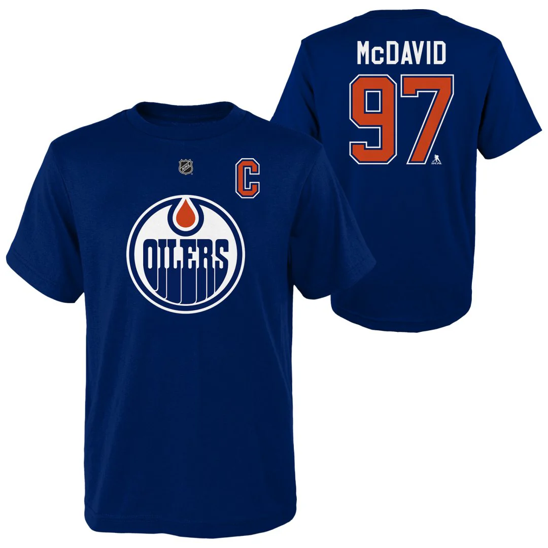 NHL Branded Youth Edmonton Oilers Connor McDavid T-Shirt - Image 3