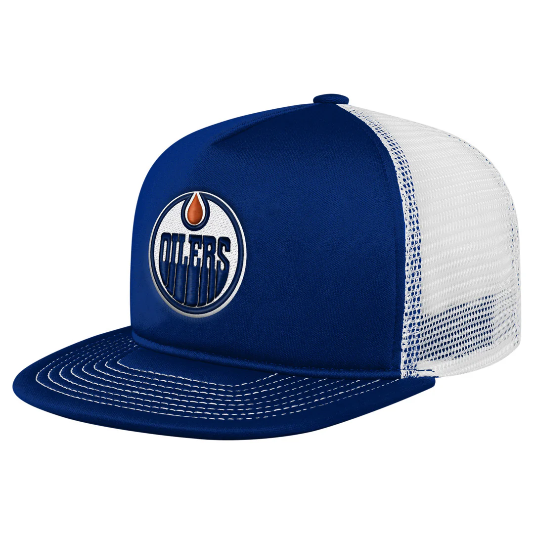 NHL Branded Youth Edmonton Oilers Foam Trucker Snapback Hat