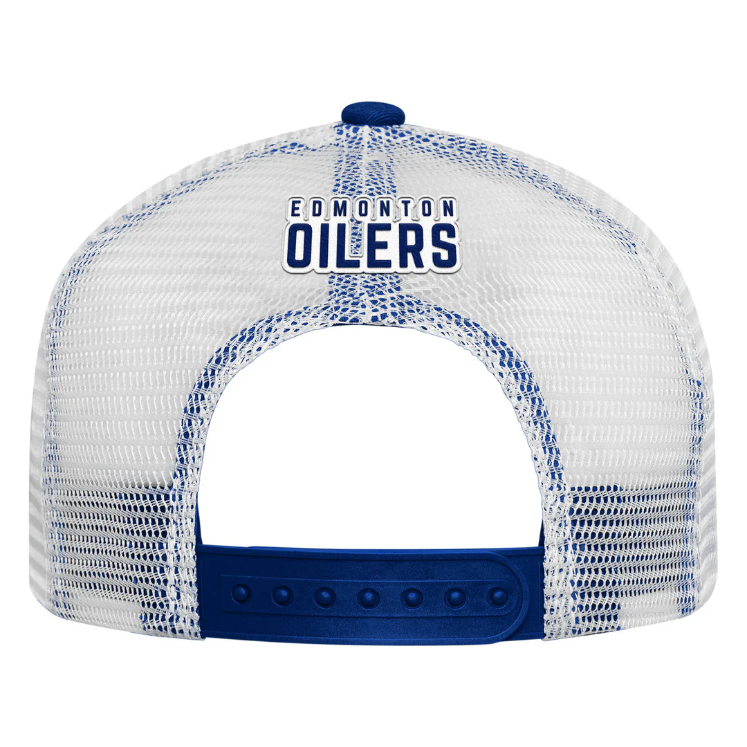 NHL Branded Youth Edmonton Oilers Foam Trucker Snapback Hat - Image 3