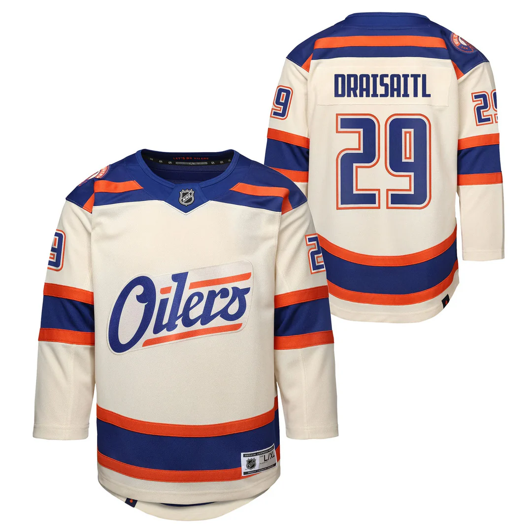 NHL Branded Youth Edmonton Oilers Leon Draisaitl Alternate Jersey - Image 3
