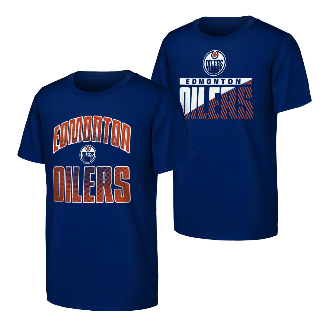 NHL Branded Youth Edmonton Oilers Never Quit T-Shirt 2 Pack