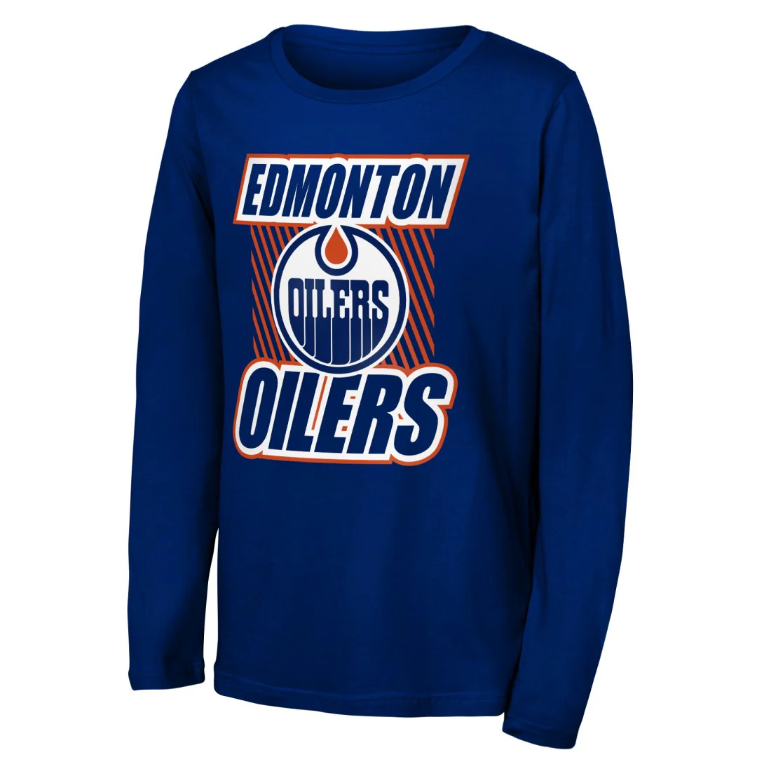 NHL Branded Youth Edmonton Oilers Never Settle Long Sleeve Shirt