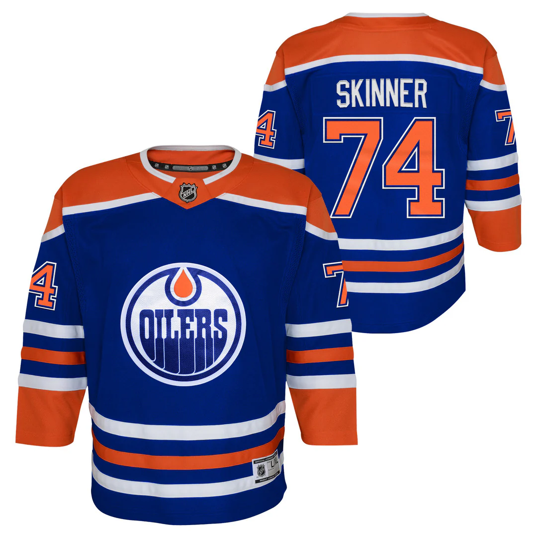 NHL Branded Youth Edmonton Oilers Stuart Skinner Home Jersey - Image 3