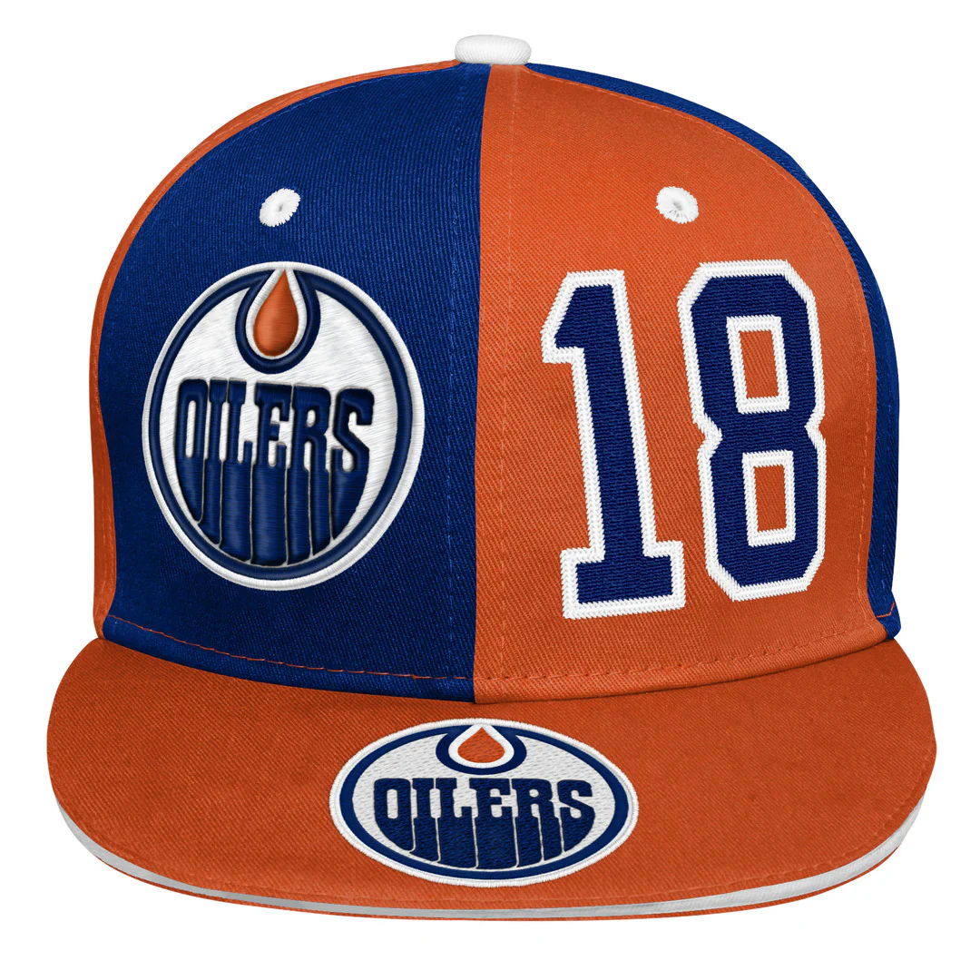 NHL Branded Youth Edmonton Oilers Zach Hyman Flatbrim Snapback Hat - Image 2