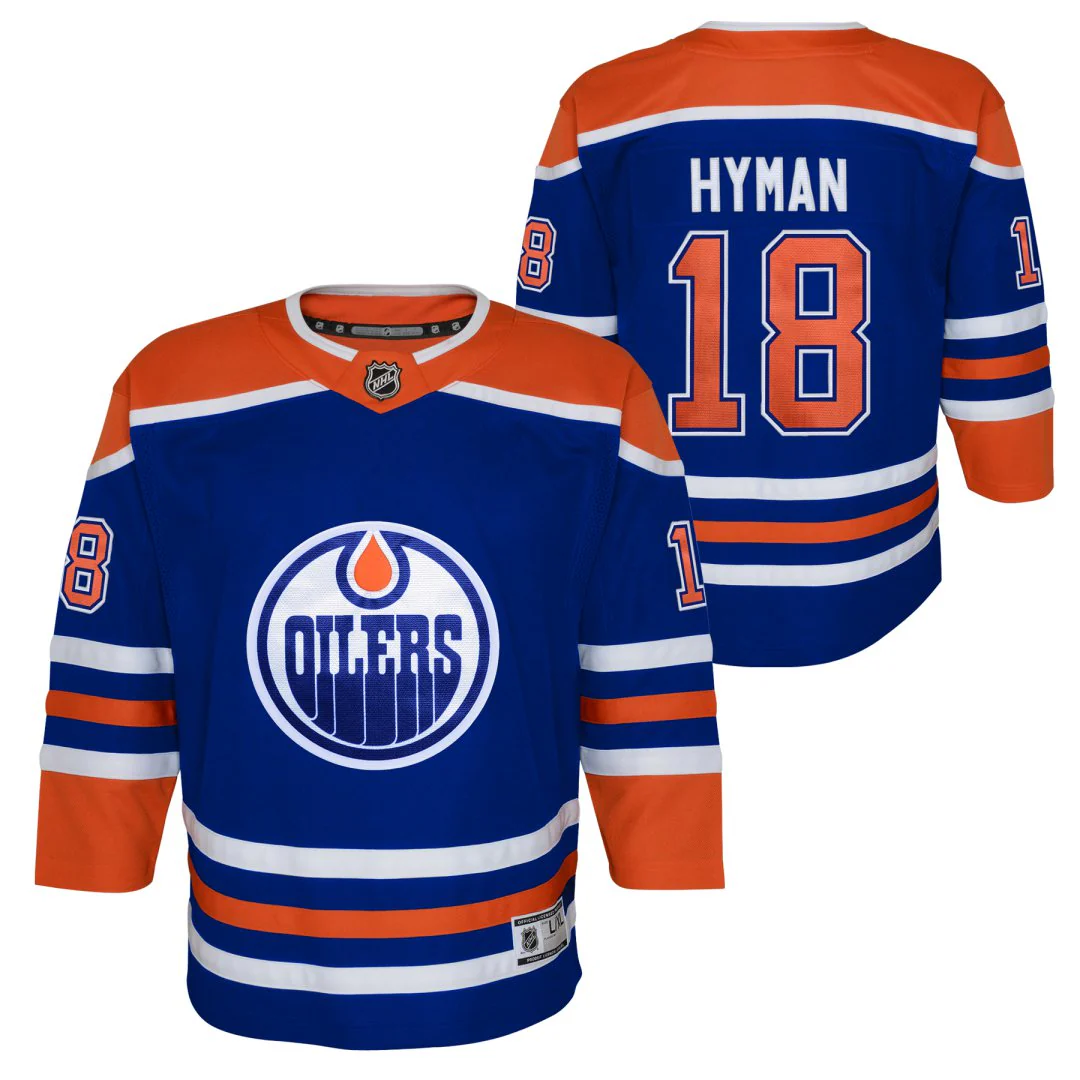 NHL Branded Youth Edmonton Oilers Zach Hyman Home Jersey - Image 3