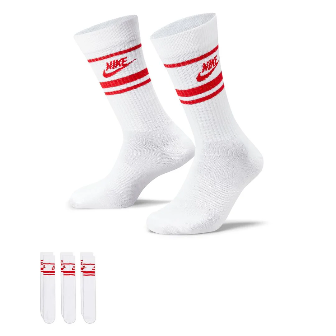 Nike Senior Dri-Fit Essential Crew Socks 3-Pack