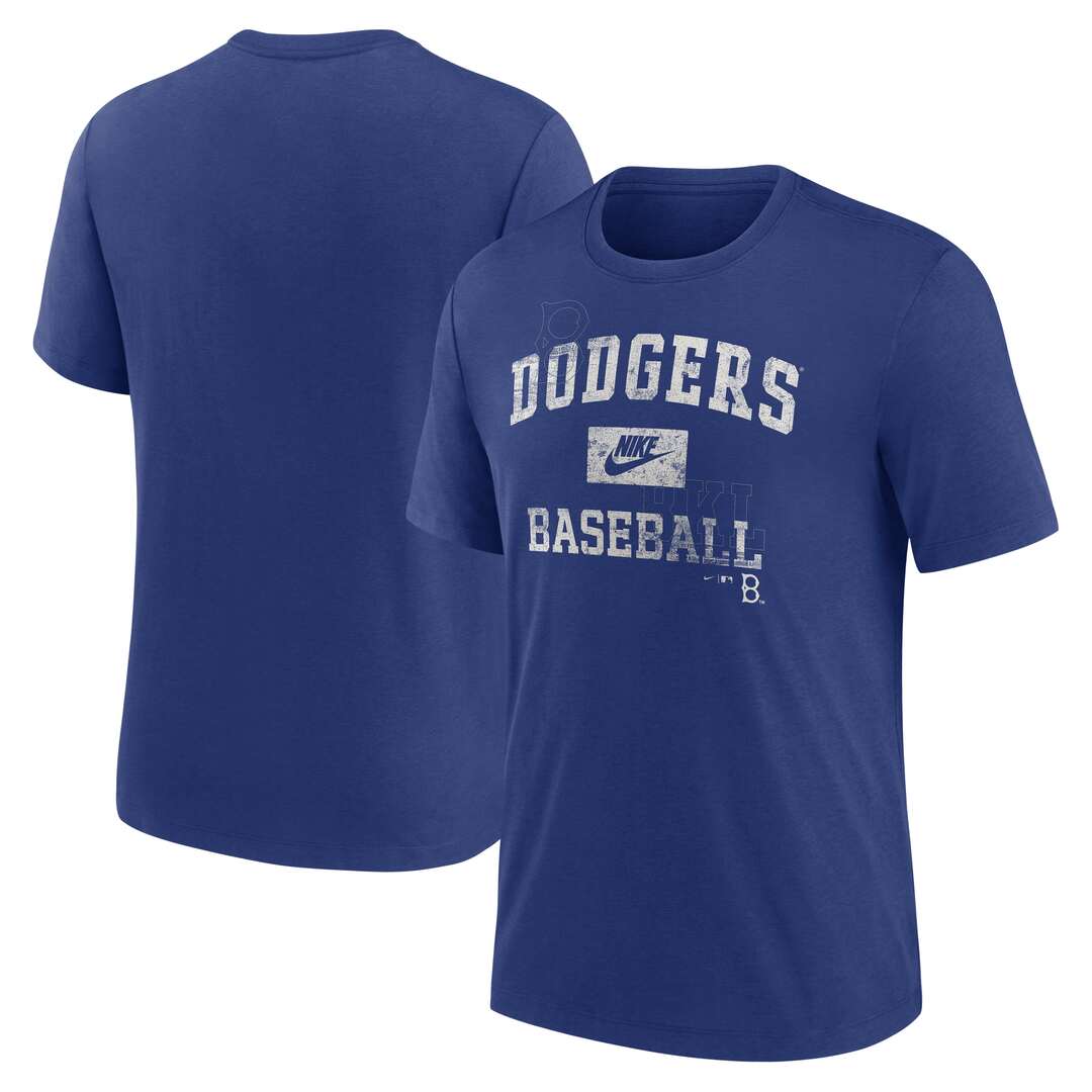Nike Men's MLB Los Angeles Dodgers Coop Arch Threads T-Shirt - Image 3