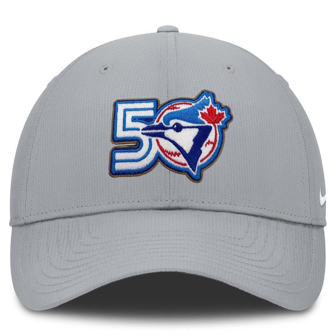 Nike Men's MLB Toronto Blue Jays 50th Anniversary Hat Grey - Image 2
