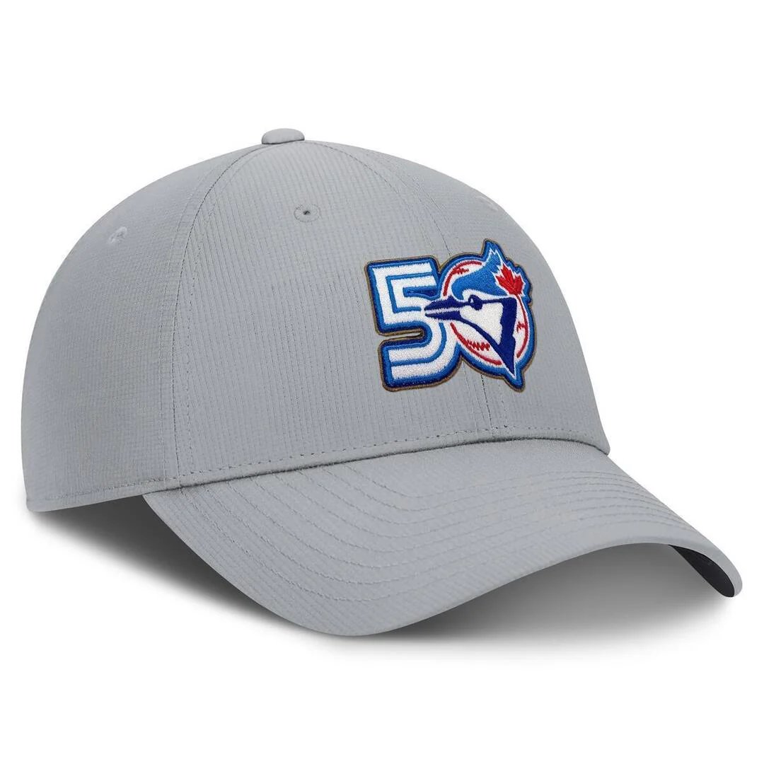Nike Men's MLB Toronto Blue Jays 50th Anniversary Hat Grey - Image 3