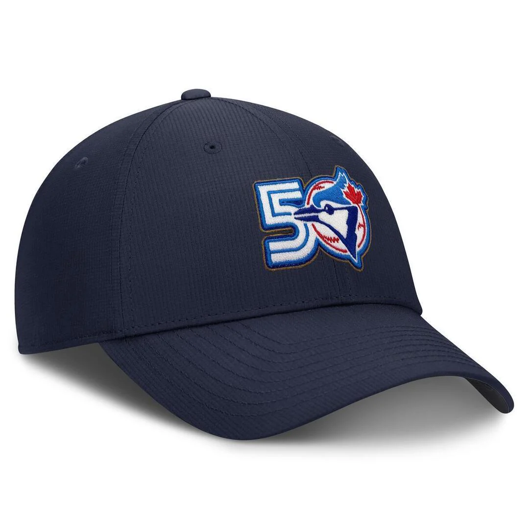 Nike Men's MLB Toronto Blue Jays 50th Anniversary Hat Navy - Image 3