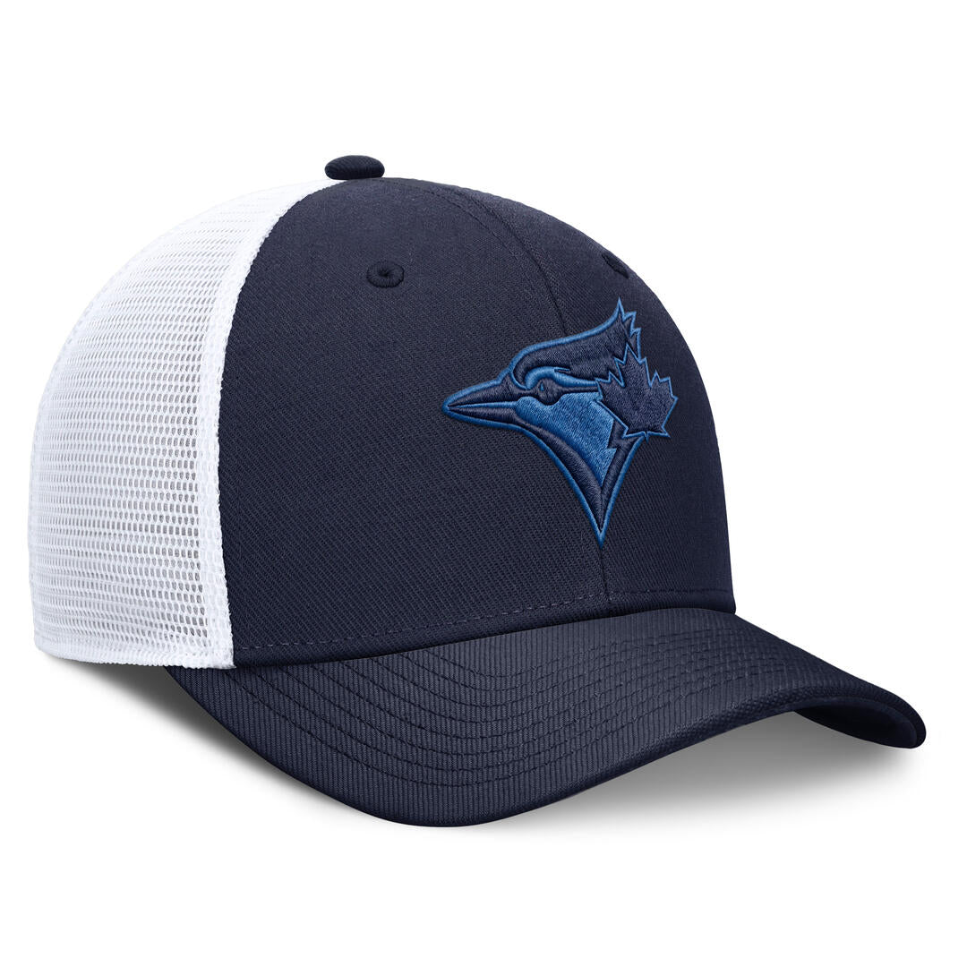 Nike Men's MLB Toronto Blue Jays Tonal Blue Rise Trucker Hat - Image 3