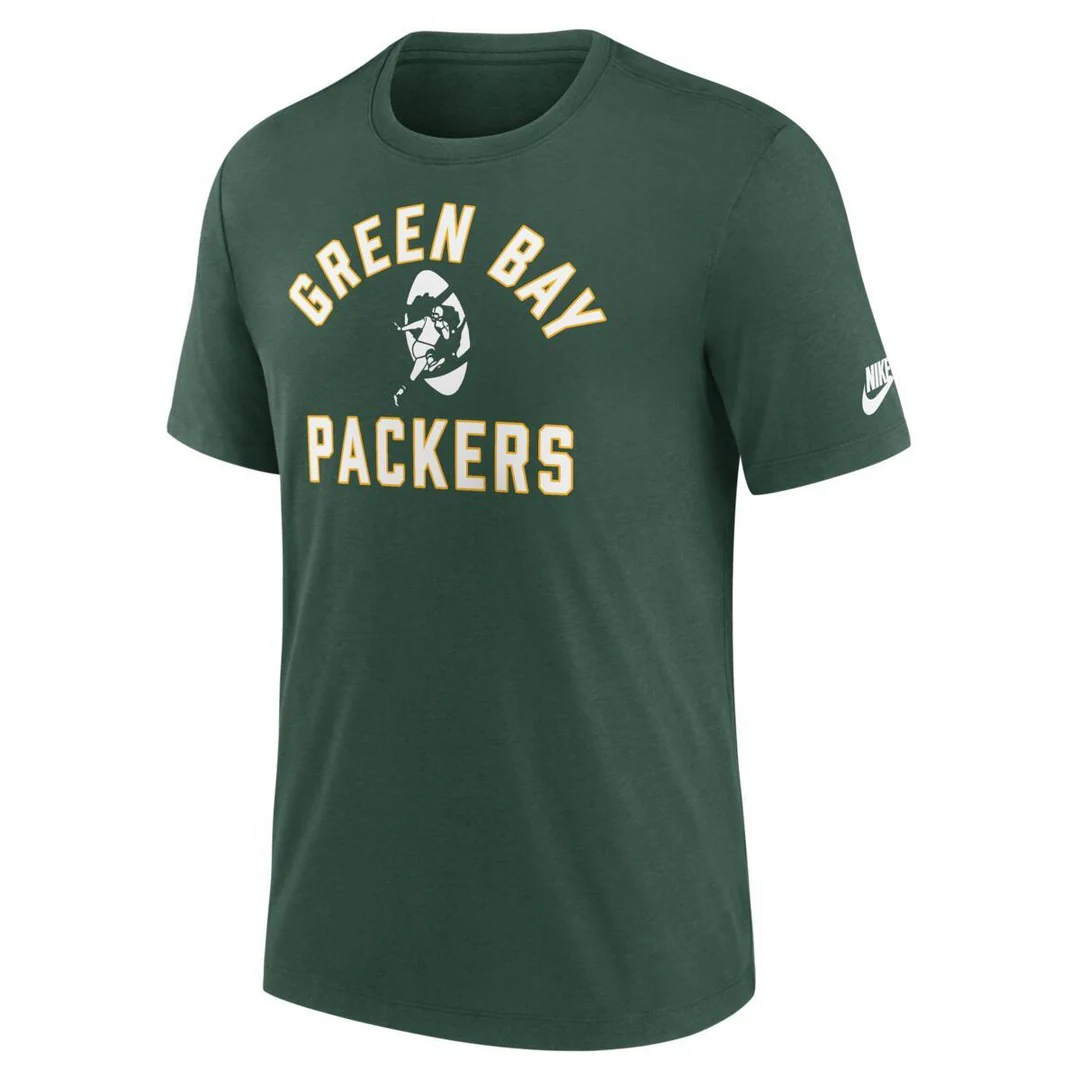 Nike Men's NFL Green Bay Packers Rewind Tri-Blend T-Shirt
