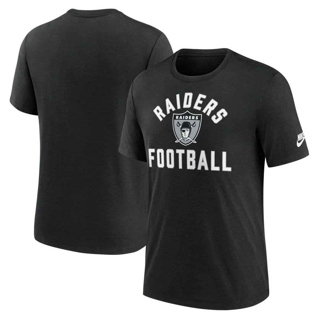 Nike Men's NFL Las Vegas Raiders Rewind Tri-Blend T-Shirt - Image 3