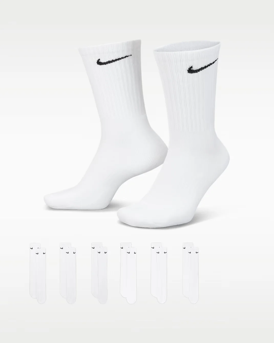 Nike Senior Everyday Cushioned Training Crew Socks 6-Pack