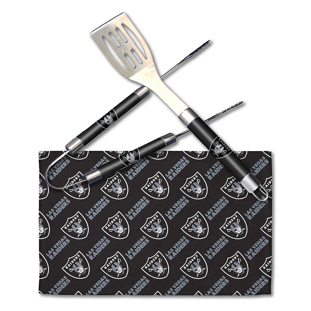 Northwest NFL Las Vegas Raiders BBQ Grill Utensil Set