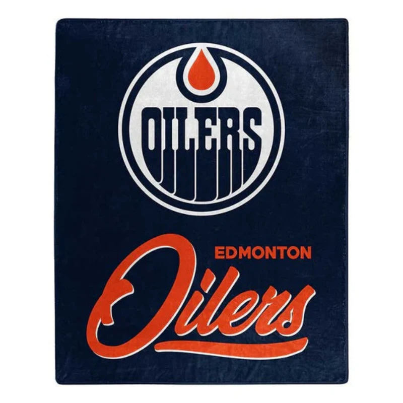 Northwest NHL Edmonton Oilers Signature Raschel Throw Blanket 50"x60"