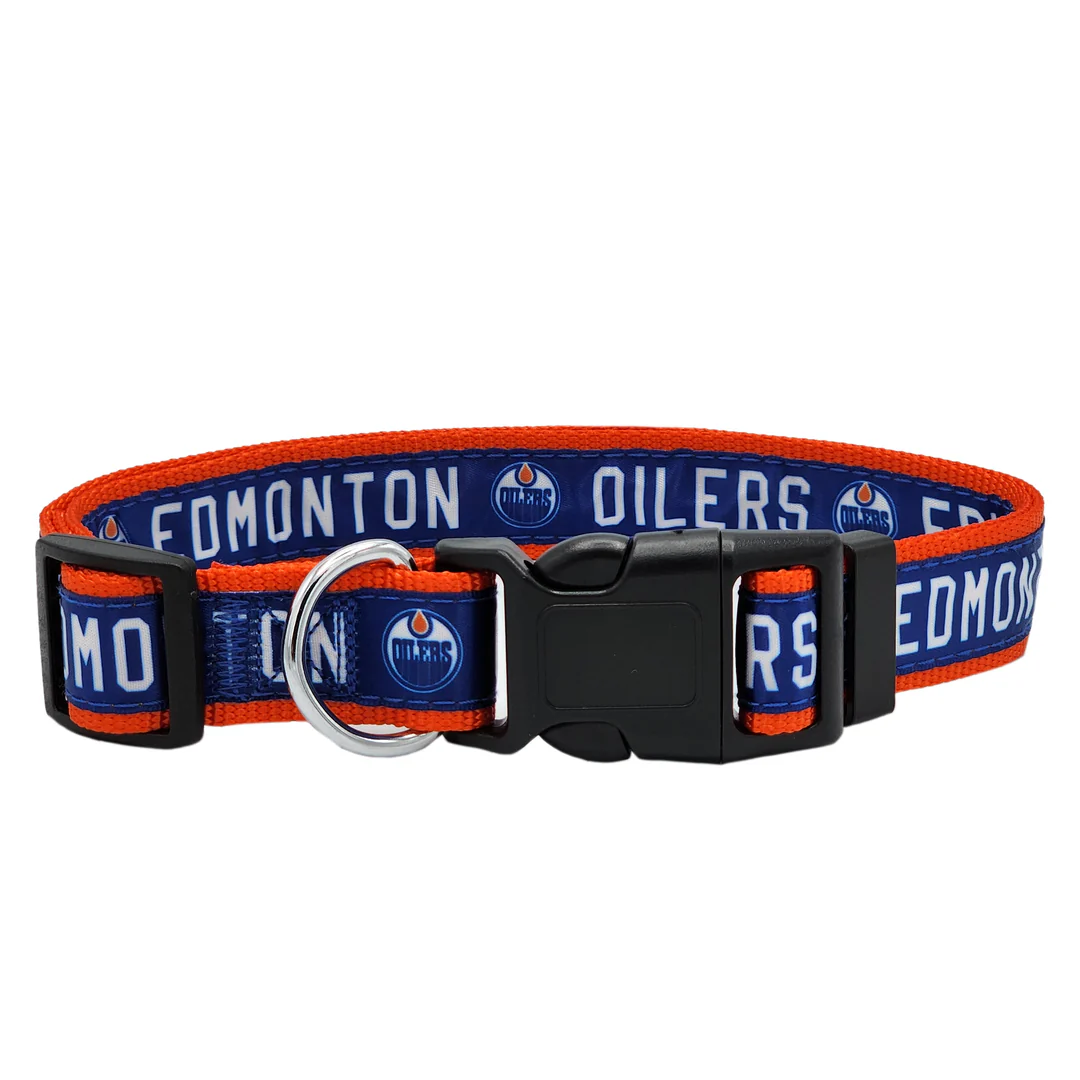 Pets First NHL Edmonton Oilers Satin Pet Collar - Image 2