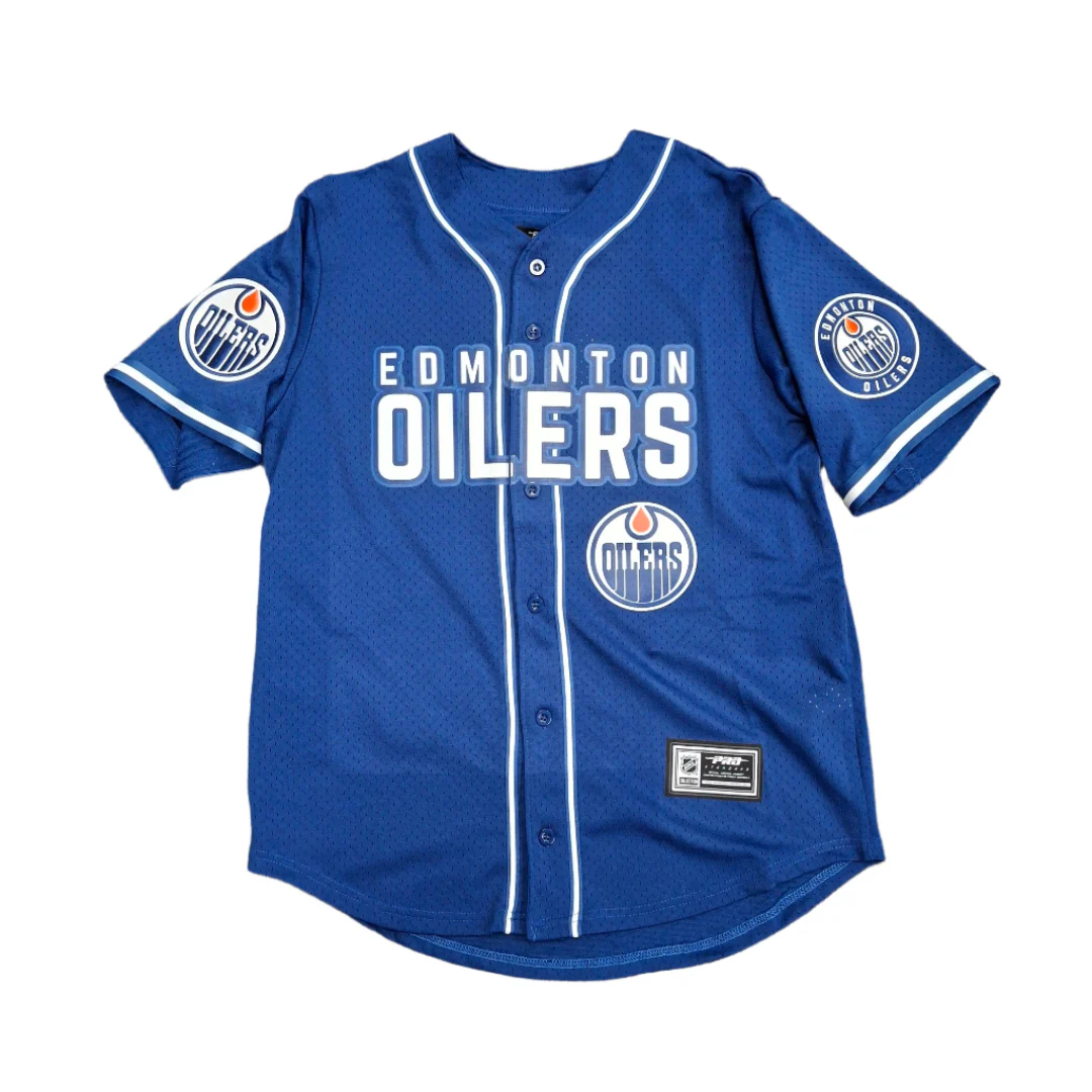 Pro Standard Men's NHL Edmonton Oilers Mesh Baseball Jersey