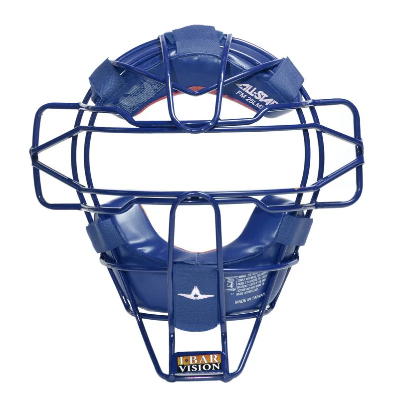 All-Star Senior FM25LMX Traditional Hollow Steel Leather Pads Catcher's Facemask - Image 3