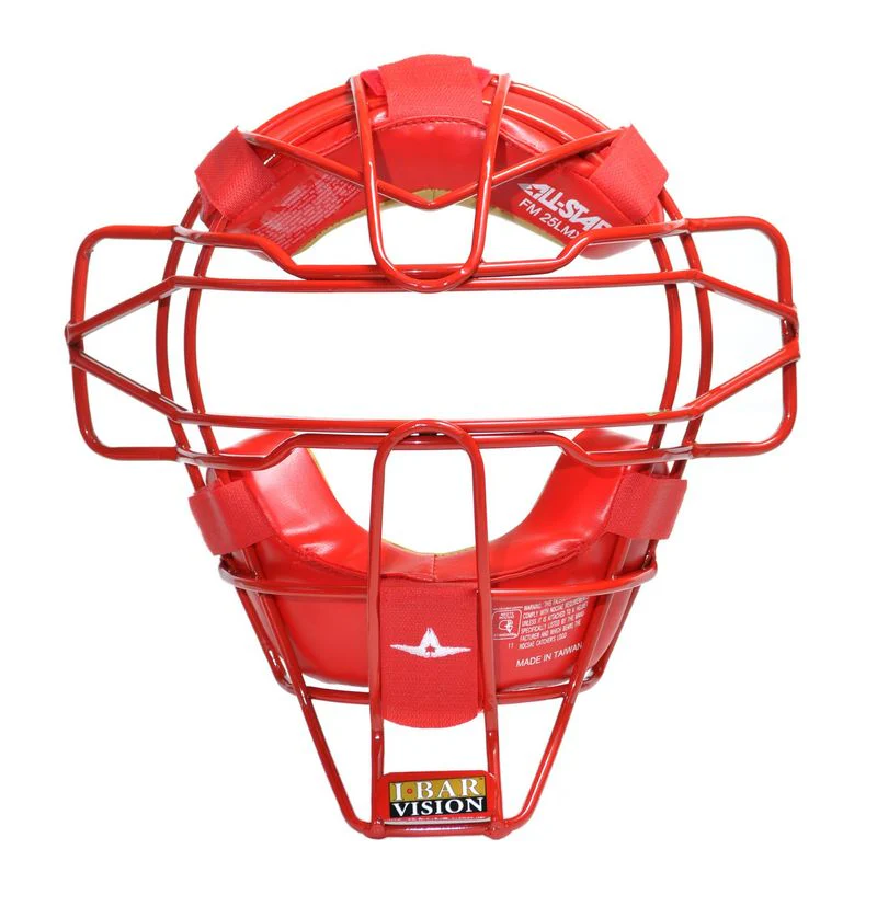 All-Star Senior FM25LMX Traditional Hollow Steel Leather Pads Catcher's Facemask - Image 5