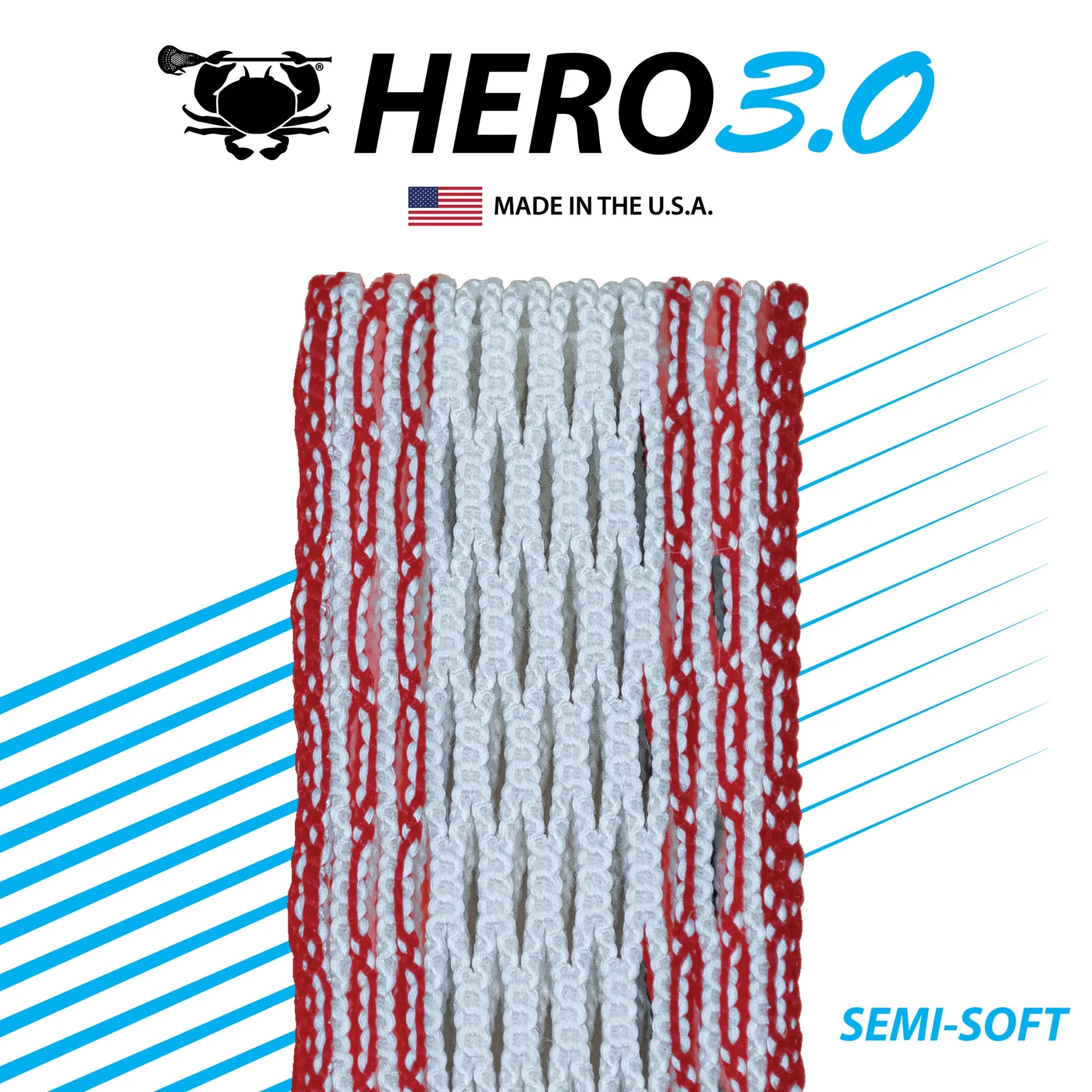 East Coast Dyes Hero 3.0 Storm Striker Lacrosse Mesh Piece - Image 2